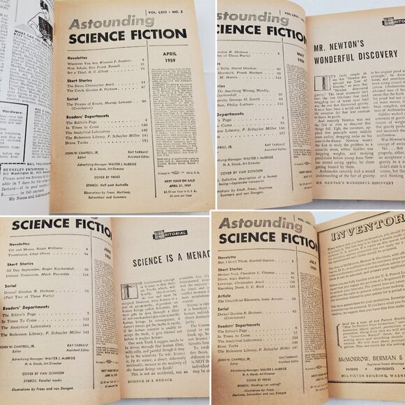 Astounding Science Fiction Magazine 1959 Jan-Jul 7 Issues Leinster Dickson More - Picture 6 of 11